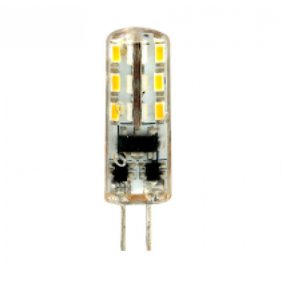 Лампа светодиод.G4 2Вт 12В 6400K JC 170Lm силикон/прозрачный LB-420 Feron