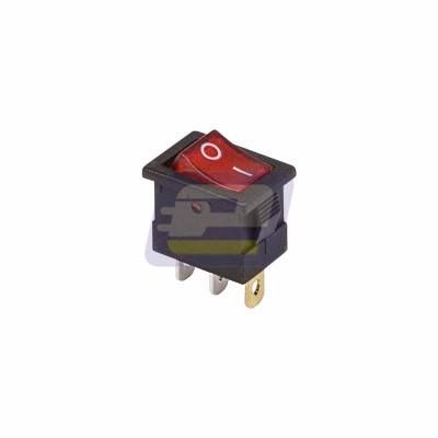 Выключатель кл.12В 15А (3с) ON-OFF красный с подсветкой Mini (RWB-206-1, SC-768) 