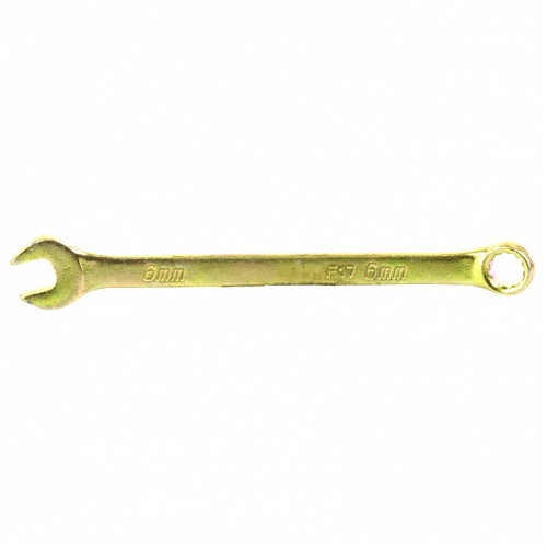 Ключ комбинированный 6мм желтый цинк Сибртех
