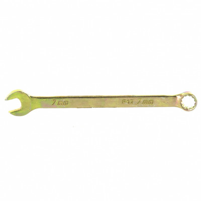 Ключ комбинированный 7мм желтый цинк Сибртех