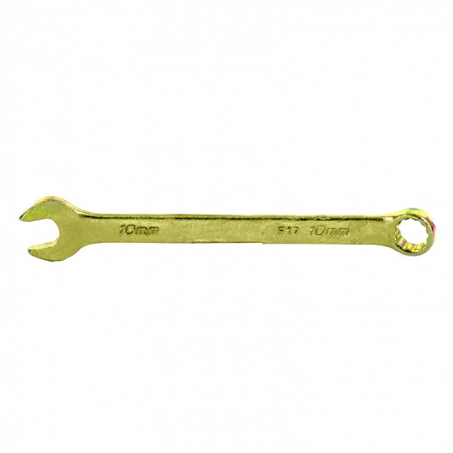 Ключ комбинированный 10мм желтый цинк Сибртех