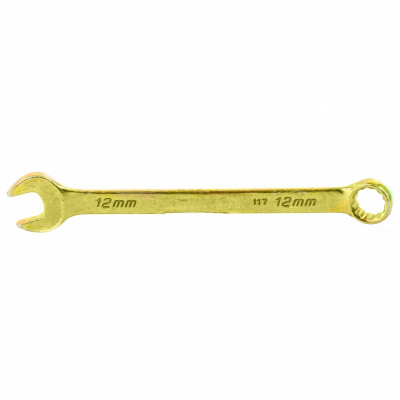 Ключ комбинированный 12мм желтый цинк Сибртех