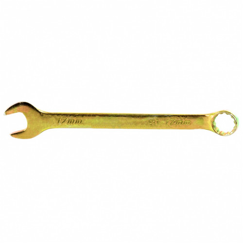 Ключ комбинированный 17мм желтый цинк Сибртех