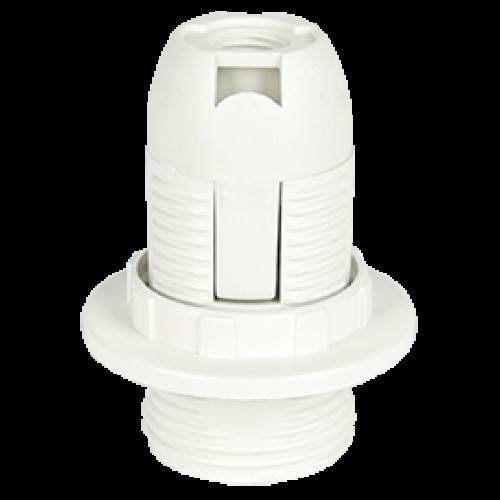 Патрон Е14 термостойкий пластик с кольцом белый Ecola AB4SPWEAY