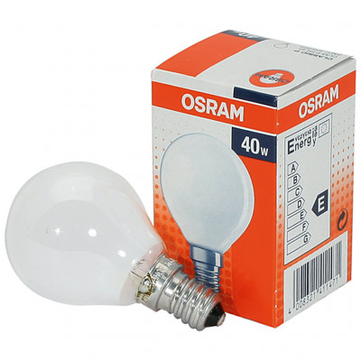 Лампа накаливания ШАР матовый 40Вт E14 OSRAM CLASSIC P FR