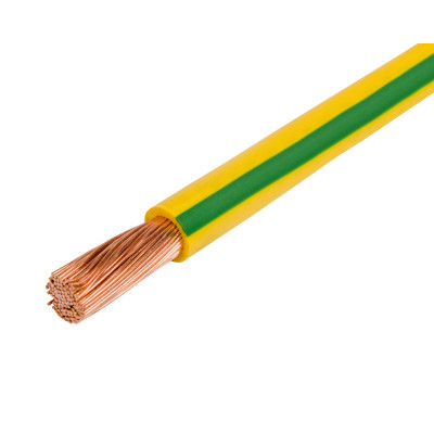 Провод ПУГВ 1х10 желто-зеленый многопров.