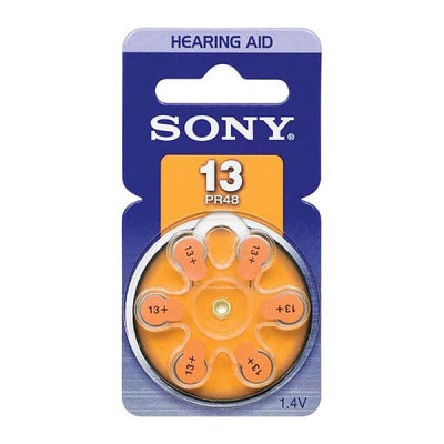 Элемент питания д/слуховых аппаратов Sony ZA13 LR44 блистер 6шт