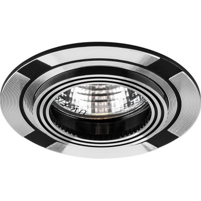 Светильник точечный G5.3 50Вт алюминий круг черный DL239 Feron