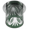 DK53 CH/GG Светильник ЭРА декор  cтекл.стакан "листья" G9,220V, 40W, хром/серо-зеленый (3/30/840)