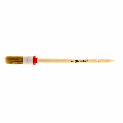 Кисть круглая № 2 (20 мм) натуральная щетина, деревянная ручка MTX