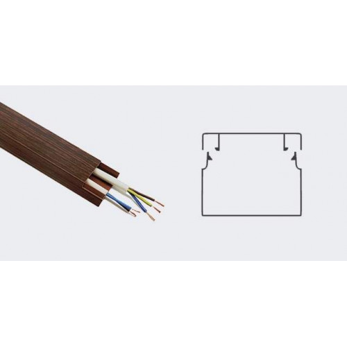 T-plast кабель-канал ПВХ 12х12 с текстурой дерева 3D ВЕНГЕ 2м (цена за 1м) 50-01-011-0001