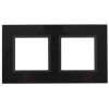 14-5102-05 ЭРА Рамка на 2 поста, стекло, Эра Elegance, чёрный+антр (5/50/1200)