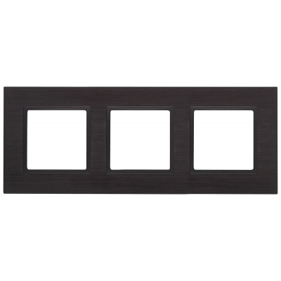14-5203-05 ЭРА Рамка на 3 поста, металл, Эра Elegance, чёрный+антр (5/25/900)