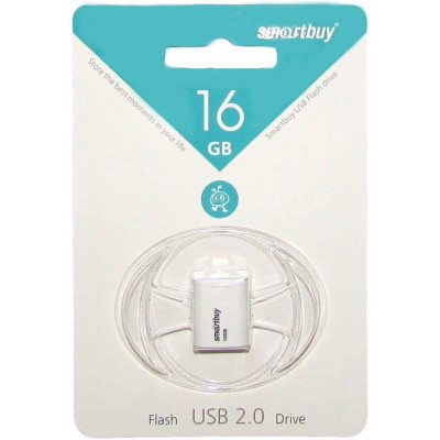 Флэш-диск (флэшка) USB 16Gb Smartbuy LARA White (SB16GBLARA-W)