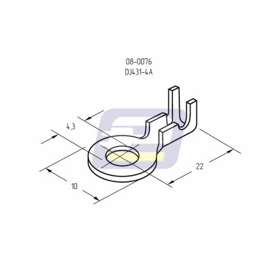 Наконечник кольцевой ø4.3 мм 0.5-0.8 мм² (НК 4-0,5-0,8) REXANT