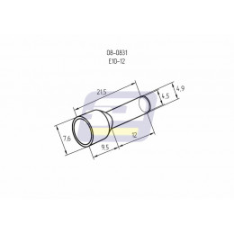Наконечник штыревой втулочный изолированный F-12 мм 10 мм² (НШВи 10-12) красный REXANT