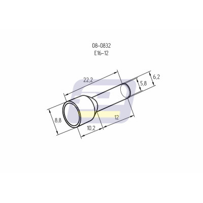 Наконечник штыревой втулочный изолированный F-12 мм 16 мм² (НШВи 16-12) слоновая кость REXANT