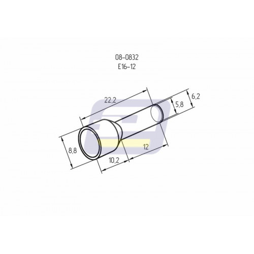 Наконечник штыревой втулочный изолированный F-12 мм 16 мм² (НШВи 16-12) слоновая кость REXANT