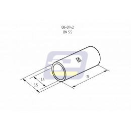 Соединительная гильза L-15 мм 4-6 мм² (ГМЛ (DIN) 6) REXANT