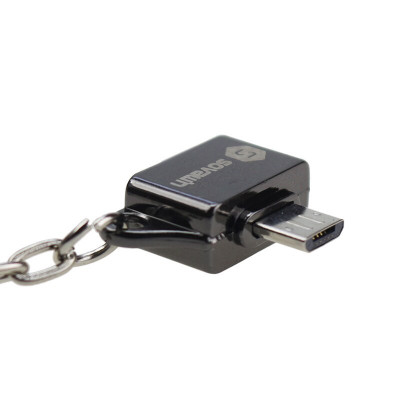 Адаптер металлический USB 2,0 Microusb конвертер портативный разъем с цепочкой для ключей
