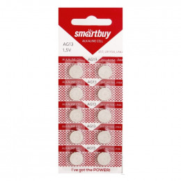 Элемент питания AG13/LR44/G13/357/LR1154 Smartbuy SBBB-AG13-10B