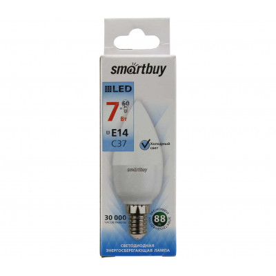 Лампа Smartbuy С37 7W 4000K E14 550Лм