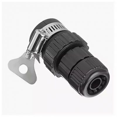 Соединитель шланга с хомутом 1/2" с безрезьбовым краном SILO