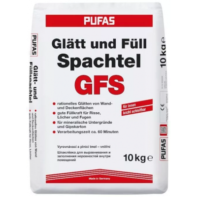 ПУФАС N3 Шпаклевка для выравнивания неровностей (10кг) Glatt- und Fullspachtel