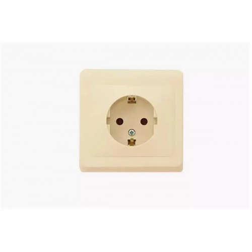 Этюд Розетка 1 м с/з бежевая РС16-003К Schneider Electric