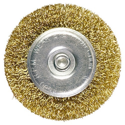 Щетка для дрели, 65 мм, "чашка" со шпилькой, крученая металлическая проволока Matrix