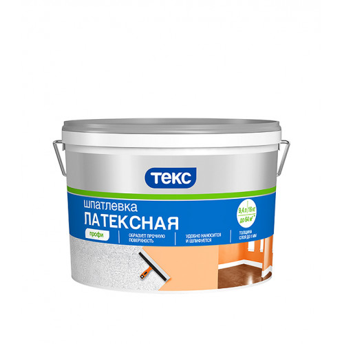 ТЕКС Шпаклевка латексная финишная класс ПРОФИ (5кг)
