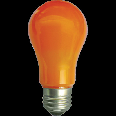 Лампа диодная A55  8Вт Е27 Оранжевый Ecola 360° (10/50)