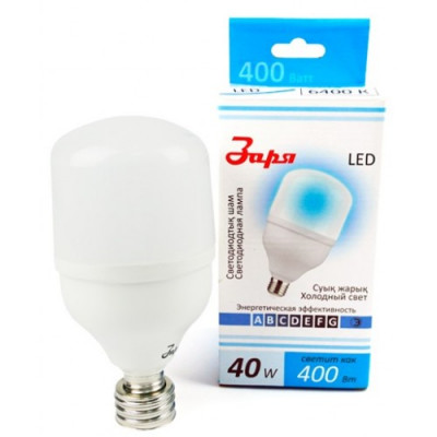 Лампы светодиодные промышленные T6 40W E40 6400-6500K Заря