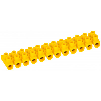 IEK колодка винтовая (ЗВИ-3) 12 пар 1-2,5мм 3А полистирол желтый UZV7-003-04