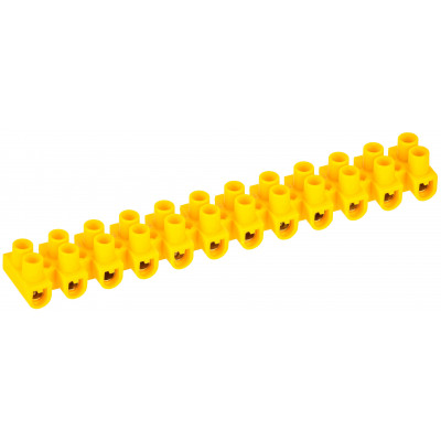 IEK колодка винтовая (ЗВИ-5) 12 пар 1,5-4мм 5A полистирол желтый UZV7-005-04