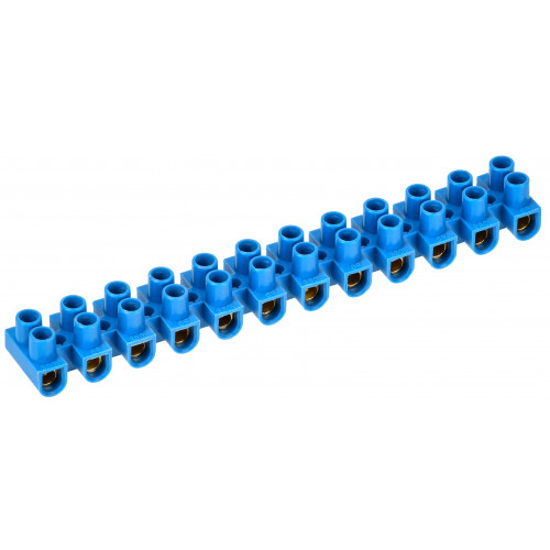 IEK колодка винтовая (ЗВИ-5) 12 пар 1,5-4мм 5А полистирол синий UZV6-005-04