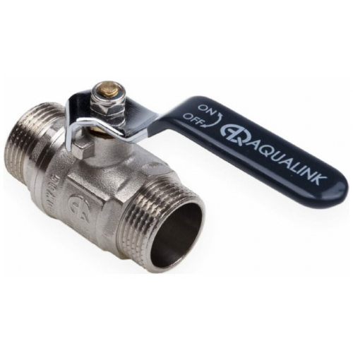 Кран шаровой латунный   1/2" НР-НР рычаг AQUALINK арт.02427