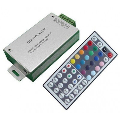 General Контроллер для св/д ленты 12V 216W RGB с белым ИК пультом GDC-RGB-216-R-IP20-12  511701