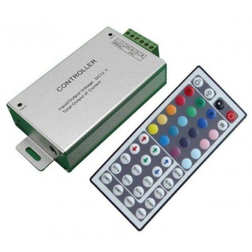 General Контроллер для св/д ленты 12V 216W RGB с белым ИК пультом GDC-RGB-216-R-IP20-12  511701