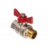 Кран шаровой латунный   1/2" ВР-НР бабочка VALTEC VT.218.N.04