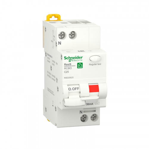 Выключатель автоматический дифференциального тока (ДИФ) RESI9 1P+N С 25А 6000А 30мА тип AC SchE