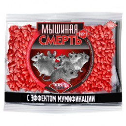 От мышей приманка зерно 100гр. Мышиная смерть №1 (дифенацин) пакет