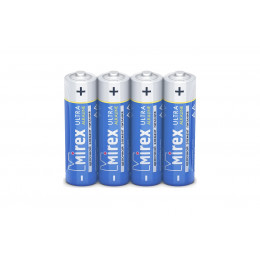 Батарея щелочная Mirex LR6/AA 1,5V 4шт (4/40/720) shrink