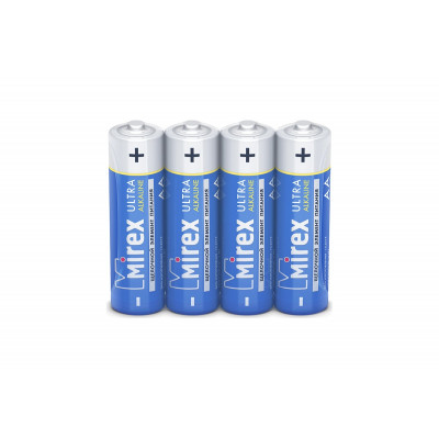 Батарея щелочная Mirex LR6/AA 1,5V 4шт (4/40/720) shrink