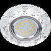 Ecola LD7071 MR16 GU5.3 св-к Круг "Розы" подсветка 4K Прозр./Хром 25x95 FT16CREFB
