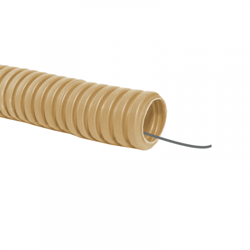 Труба гофрированная 20 мм легкая с зондом, ПВХ (100м) (Сосна)