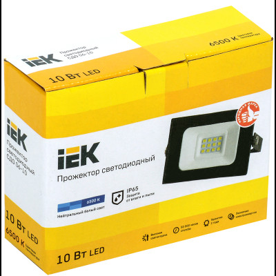 Прожектор светодиодный ДО-10w 6500K 800Лм IP65 IEK 