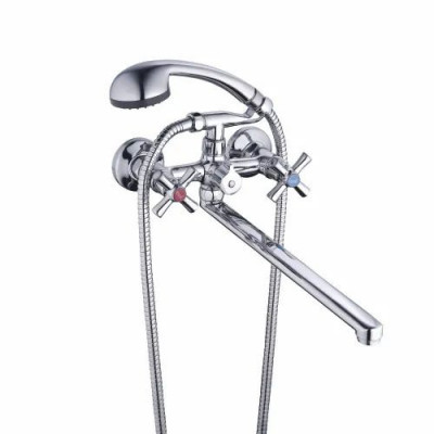 Смеситель для ванны G-LAUF QMT7-B722 с плоск пов. изливом, кер. (1/2") 180°, двухпозиц. Карт. перекл.