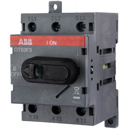 Рубильник OT125F3 3п с рукояткой DIN/монтажная плата ABB