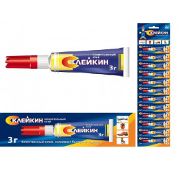 Супер-клей моментальный СКЛЕЙКИН 3г, BL12, блистер-карта (цена за 1шт, отгрузка кратно 12шт)